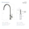 Kibi Lowa Single Handle Bar Sink Faucet with Soap Dispenser C-KKF2001BN-KSD100BN - alternate 8